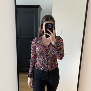 Blouse Maje imprimé fleurs