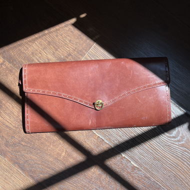 Leder-Clutch-Tasche