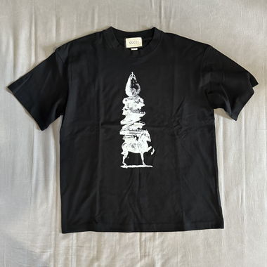 T-shirt graphique noir Gucci streetwear