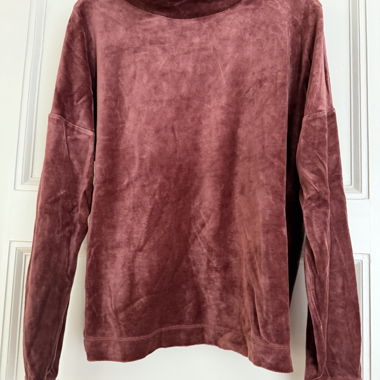 COS Velours-Pullover in Bordeaux 