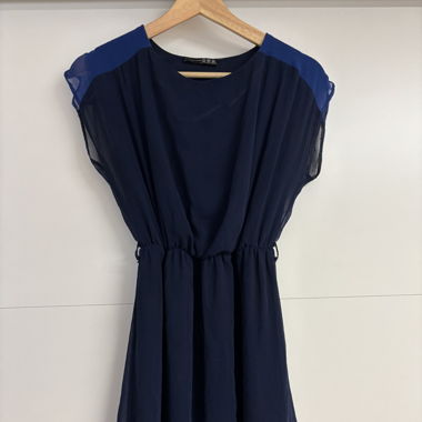 Robe bleu bicolore 36