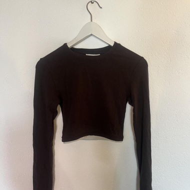 Zara Kurzes Oberteil Braun