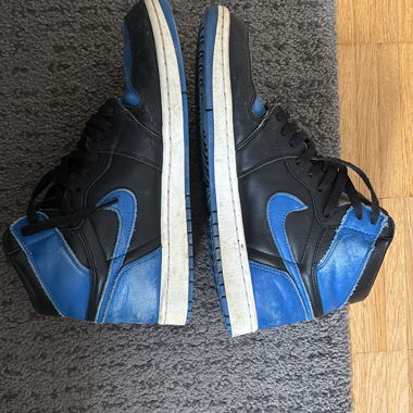 Nike Air Jordan black and blue sneakers