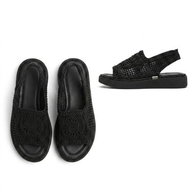 Schwarze Sandalen