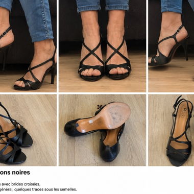 Schwarze Sandalen mit Absatz