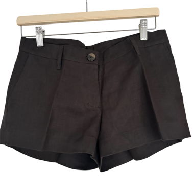 Shorts en lin noir