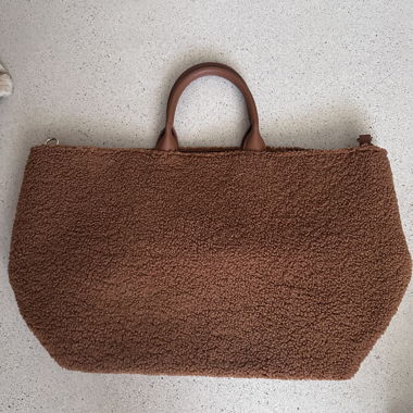 Sac shopper en marron Teddy