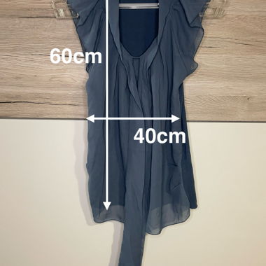 Haut asymétrique bleu fluide – Only