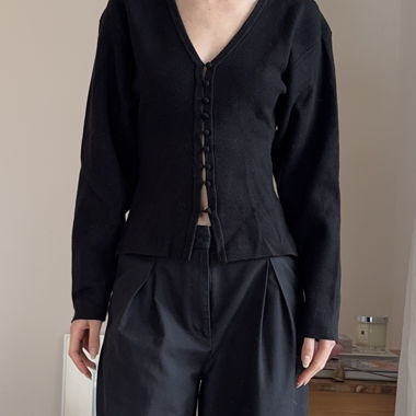 Black Knit Cardigan