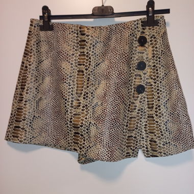 Gonna-shorts effetto pelle di serpente