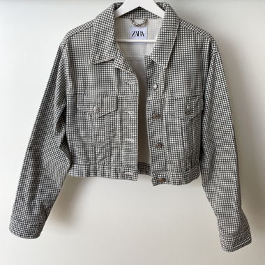 karo Jeans Jacke