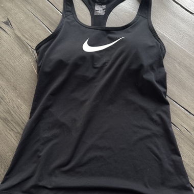 Nike black sports top with sports bra