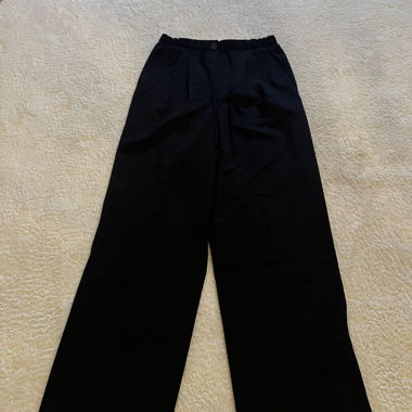 ASOS Design black wide fabric trousers
