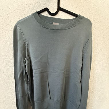 H&M Damen Feinstrickpullover in Salbeigrün – Gr. M