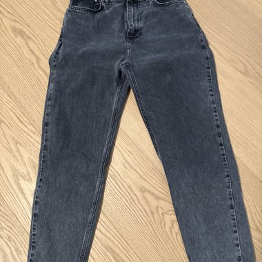 Jeans gris taille haute