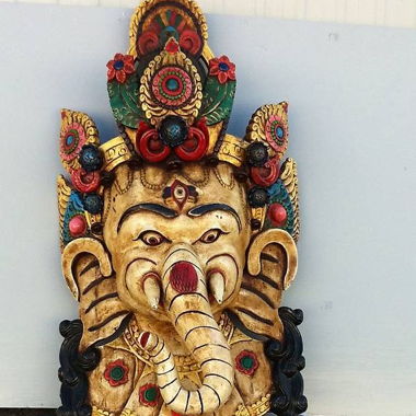 Maschera in legno di SRI GANESH