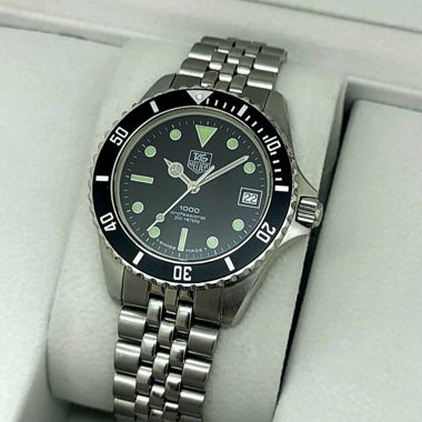 Tag Heuer Professional 1000 Montre de Plongée Vintage