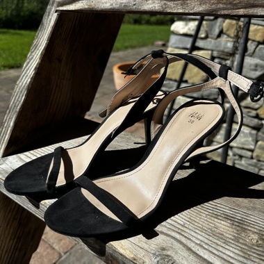 Sandales à talons noires