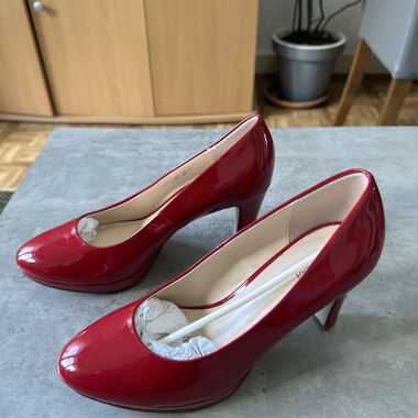 Red Patent Leather Heels