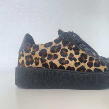 Leopard Black/Brown Platform Sneakers