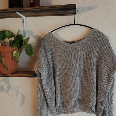 Brandy Melville grauer Strickpullover