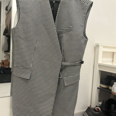 Man go Vichy sleeveless blazer 