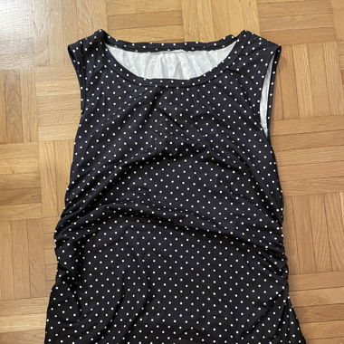 top schwarz mit weissen punkten