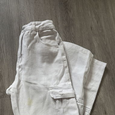 White cargo pants 