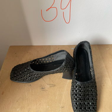 Black heeled shoes