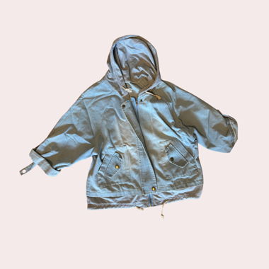  Baggy Zip-Jeansjacke
