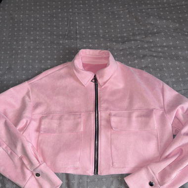 Pink Cropped Jacket