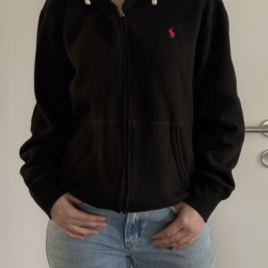 Polo Ralph Lauren black zip hoodie M