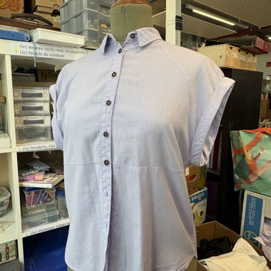 Lilac Sleeveless Shirt