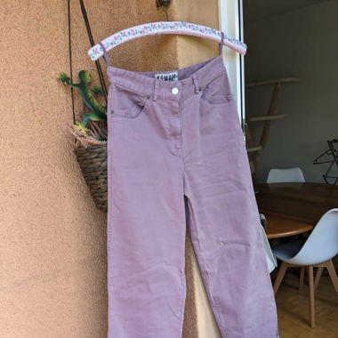 Hose wide leg / high rise rosa