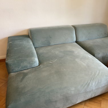 Mycs Pyllow Design Sofa, Sofasystem Couch Eisblau