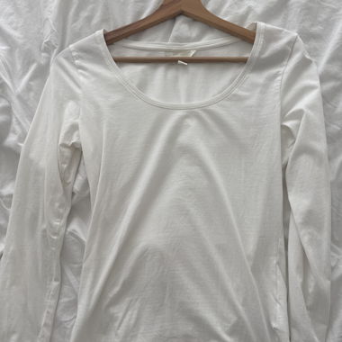 T-shirt blanc à manches longues