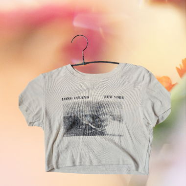 Crop top beige 