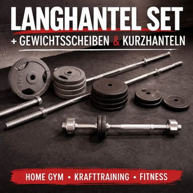 Langhantel Set mit Gewichten