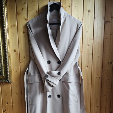 Langer Herbstmantel, koreanische Boutiquemode