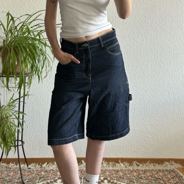 Short di jeans a vita alta ZARA