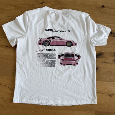 T-shirt Porsche 911 Turbo S blanc