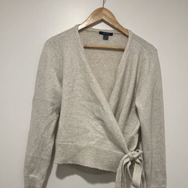 Strickjacke/ Cardigan mit Wickeloptik