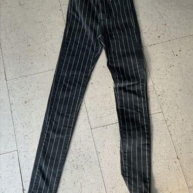 Striped Skinny Jeans 