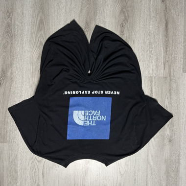 The North Face T-Shirt mit grossem Logo, hinten blau bedruckt
