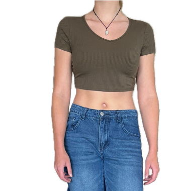 Green Crop Top