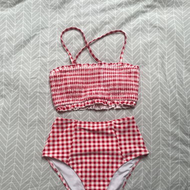 Bikini Set rot kariert