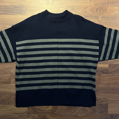 Zara striped jumper blue and green size S