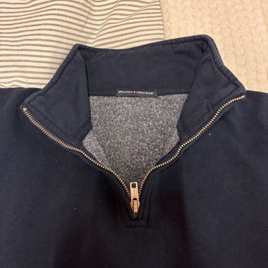 Brandy Melville navy half-zip sweatshirt