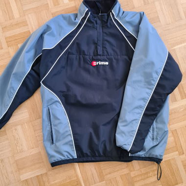 Vintage Erima Jacke/Faserpelz grau/schwarz