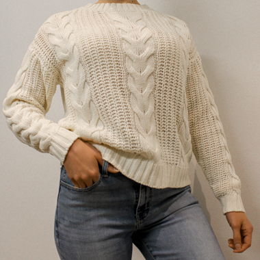 Strickpullover Weiss
